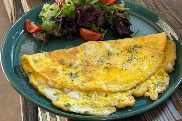 Otlu Peynirli Omlet Tabağı